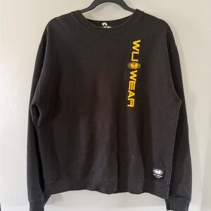Men's Wu Wear Black Crewneck Sweatshirt